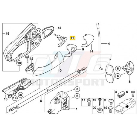 KIT CYLINDRE GAUCHE CONDUCTEUR 51217035421 BMW SERIE X5 E53